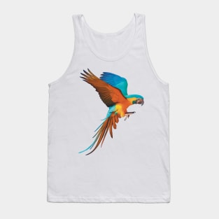 Gorgeous Blue and Gold Macaw illustration, realistically drawn display it’s beautiful colours. Great bird lovers gift. Tank Top